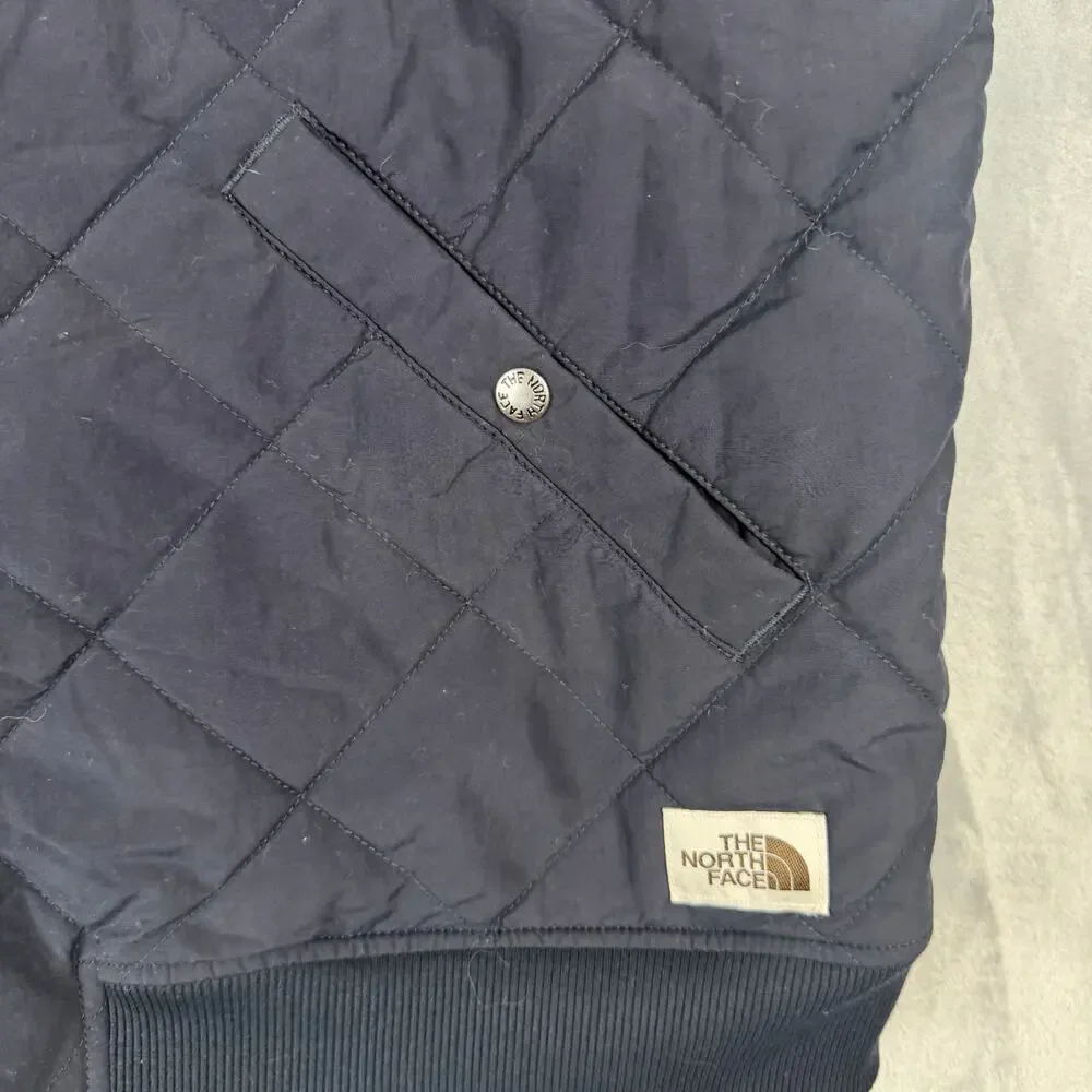 The North Face Cuchillo Vest Mens XXL‎ Navy Blue Quilted Insulated Sherpa Lined